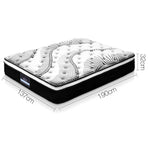 Giselle Bedding double Euro top pocket spring mattress, 32cm thick, knitted jacquard fabric cover
