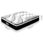 Giselle Bedding 32cm king euro top pocket spring mattress with jacquard cover, side handles