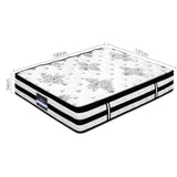 Giselle Bedding 34cm Mattress Euro Top Pocket Spring Double - Front View