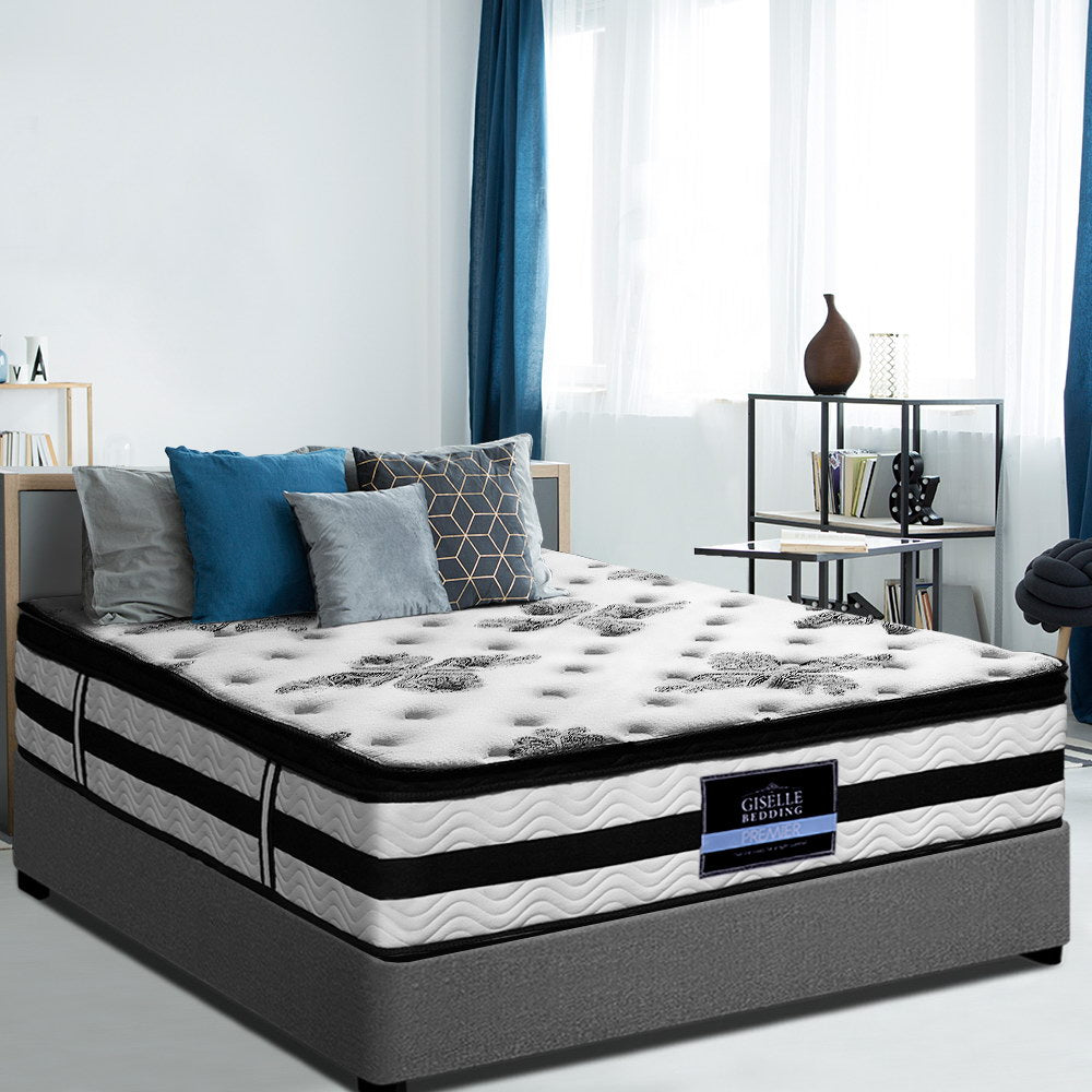 Giselle Bedding 34cm Mattress Euro Top Pocket Spring King Single