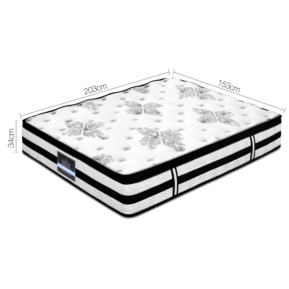 Giselle Bedding 34cm Mattress Euro Top Pocket Spring Super King