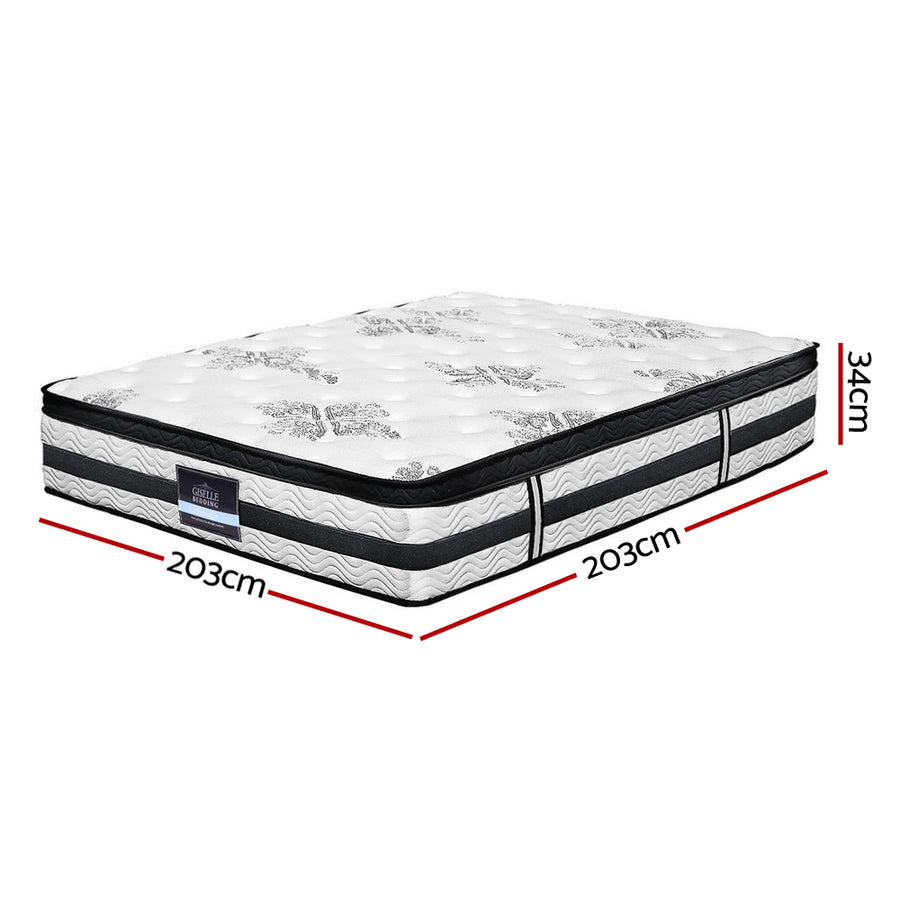 Giselle Bedding 34cm Mattress Euro Top Pocket Spring Super King, image 2