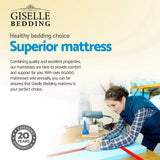 Giselle Bedding 34cm Mattress Cool Gel Memory Foam Single - 45-Degree Angle
