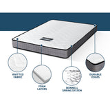 Giselle Bedding 13cm Mattress Tight Top Single - Top-Down View