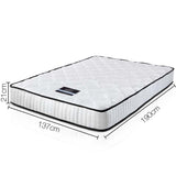 Giselle Bedding 24cm Mattress Pillow Top King Single - Front View