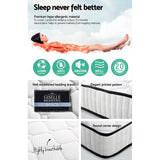 Giselle Bedding 21cm Mattress Tight Top Queen - Close-Up Angle