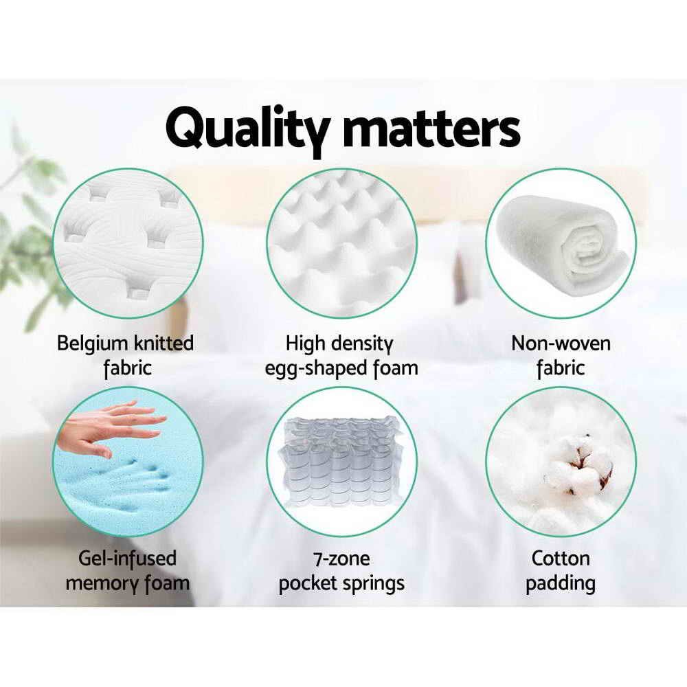 Giselle Bedding 35cm Mattress Bamboo Cover King