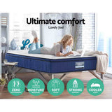 Giselle Bedding 34cm Mattress Cool Gel Memory Foam 7 Zone Queen - 45-Degree Angle