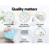 Giselle Bedding 34cm Mattress Cool Gel Memory Foam 7 Zone Queen - Close-Up Angle