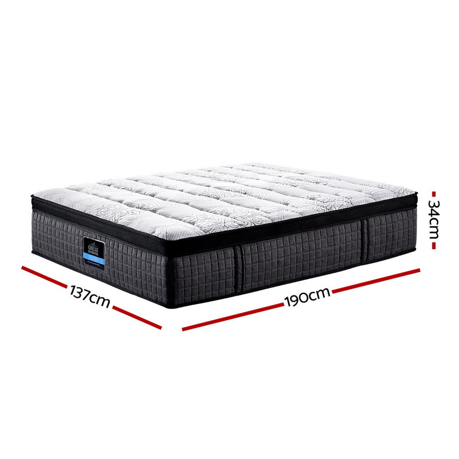 Giselle Bedding 28cm super firm King pocket spring mattress, Euro top, Belgium knitted fabric cover