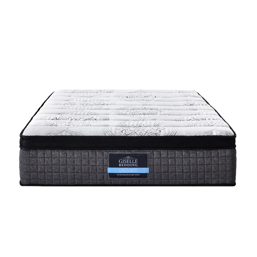 Giselle Bedding 28cm super firm King pocket spring mattress, Euro top, Euro top mattress layers