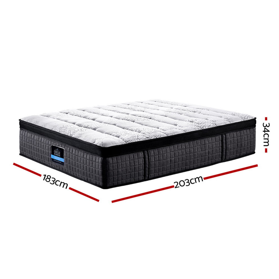 Giselle Bedding 34cm Mattress 9 Zone Latex Foam King, image 3