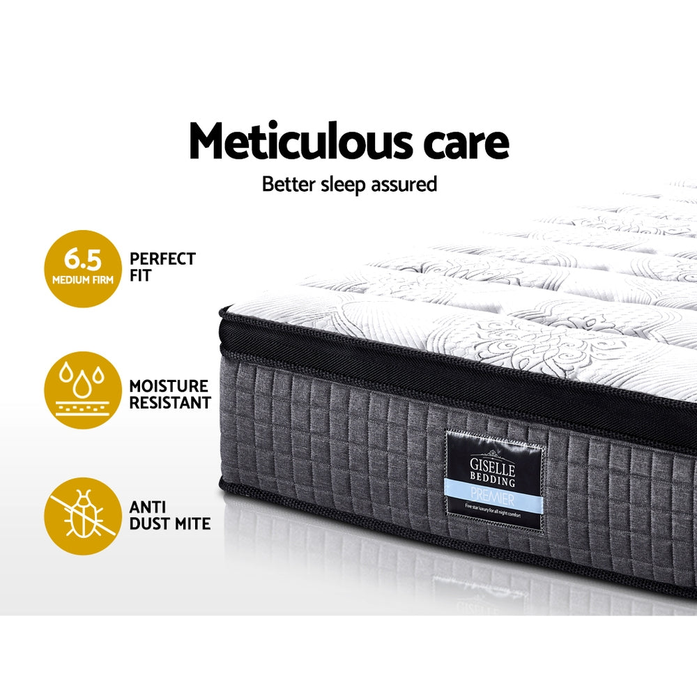 Giselle Bedding 30cm Mattress Pocket Spring King Single
