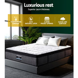 Giselle Bedding 34cm Mattress 9 Zone Latex Foam Single - Rear View