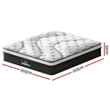 Giselle Bedding 30cm Mattress Pocket Spring Queen - Side View