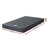 16cm Mattress Giselle Bonnell Spring King Single - Top-Down View