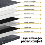 16cm Mattress Giselle Bonnell Spring King Single - Rear View