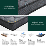 16cm Mattress Giselle Bonnell Spring King Single - Side View