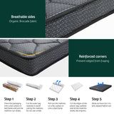 22cm Giselle Mattress Queen Size - Rear View