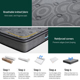 26cm Mattress Bed Giselle King - Rear View