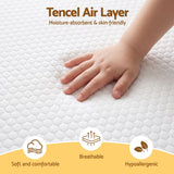 Giselle Bedding Cot Mattress, 11cm Thick Baby Mattress with Tencel Cover - Top-Down View
