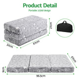 Giselle Bedding Foldable Cot Mattress for Travel Cot, Glow-in-Dark Cover - Front View