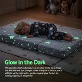 Giselle Bedding Foldable Cot Mattress for Travel Cot, Glow-in-Dark Cover - Rear View
