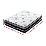 Giselle Bedding Double Mattress 35cm Bed in a Box Pocket Spring Gel Memory Foam - Front View