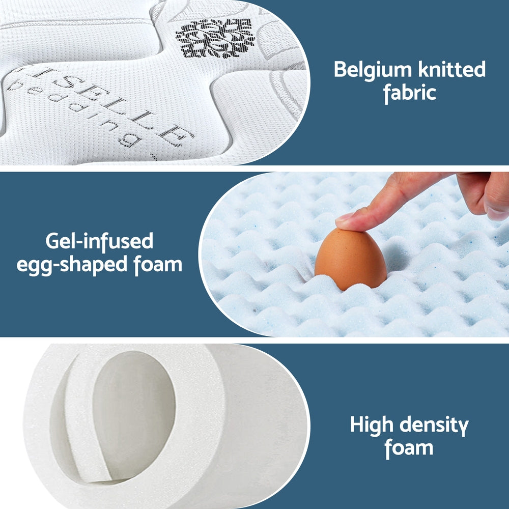 Giselle Bedding King Mattress 35cm Bed in a Box Pocket Spring Gel Memory Foam