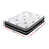 Giselle Bedding King Mattress 35cm Bed in a Box Pocket Spring Gel Memory Foam - Side View