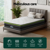 Kingston Slumber Mattress QUEEN Bed Size Bonnell Spring Bedding Firm Foam Top 16CM - Top-Down View