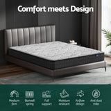 Giselle Bedding 21cm Mattress Euro Top Queen - Front View