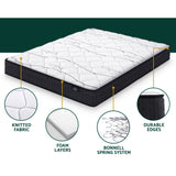 Giselle Bedding 21cm Mattress Euro Top Queen - Top-Down View
