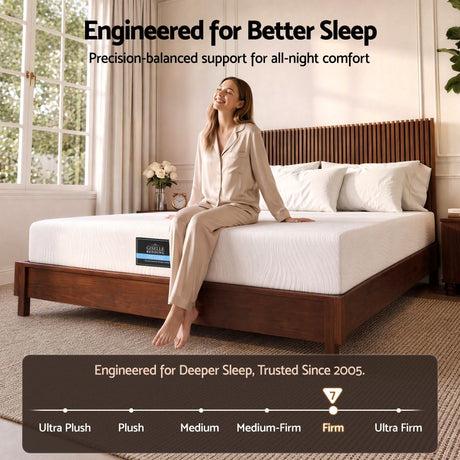 Giselle 25cm Queen Hybrid Mattress Soft Knitted Fabric Edge Support Gel Foam, image 4