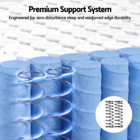 Giselle 25cm Queen Hybrid Mattress Soft Knitted Fabric Edge Support Gel Foam, image 6