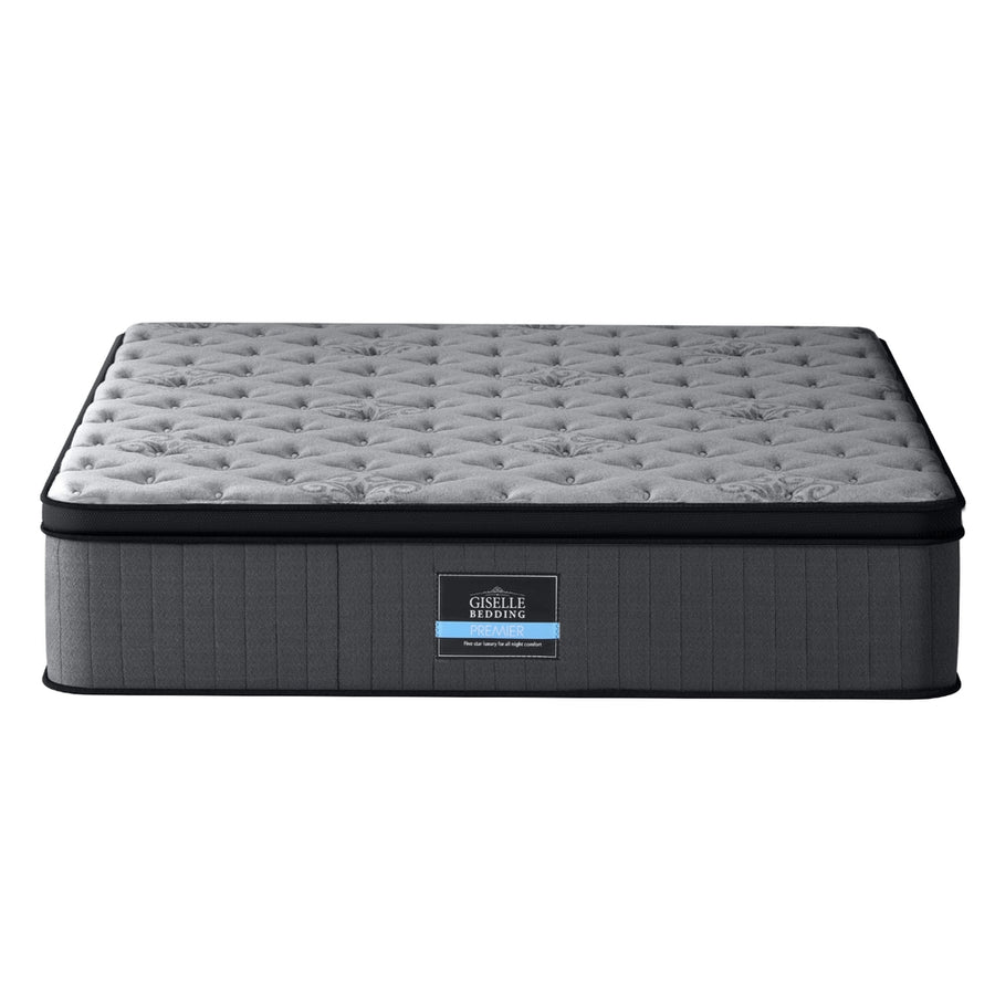 Giselle Bedding Solene Euro Top pocket spring mattress, double, grey, image 7