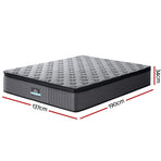Giselle Bedding Solene Euro Top pocket spring mattress, double, grey, 300g knitted fabric cover