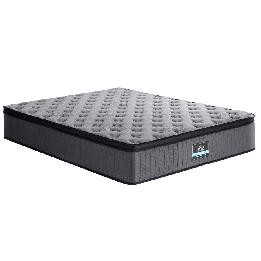 Giselle Bedding Solene Euro Top pocket spring mattress, double, grey, edge support