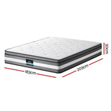 Giselle Bedding 30cm Mattress Gel Foam Pocket Spring King - Front View