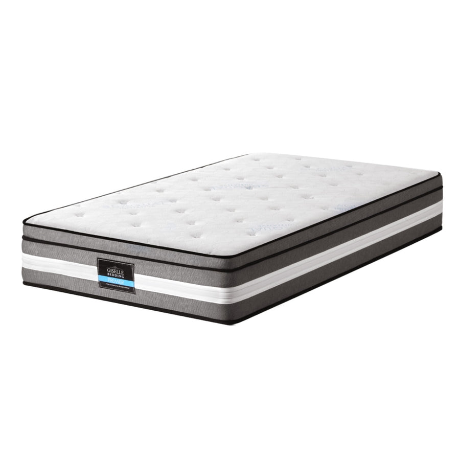 Giselle Bedding 30cm single pocket spring mattress with Euro Top