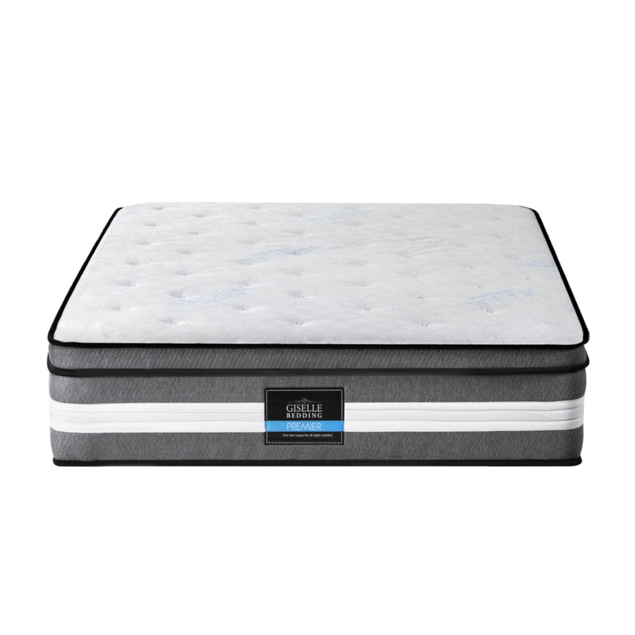 Giselle Bedding 30cm single pocket spring mattress with Euro Top, cooling gel memory foam layer