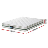 20cm Giselle Mattress Double Green Tea Mattresses - Front View