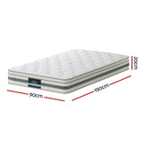 20cm Giselle Mattress Single Green Tea Mattresses - Front View