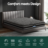 Giselle Bedding 31cm Mattress Euro Top King - Front View