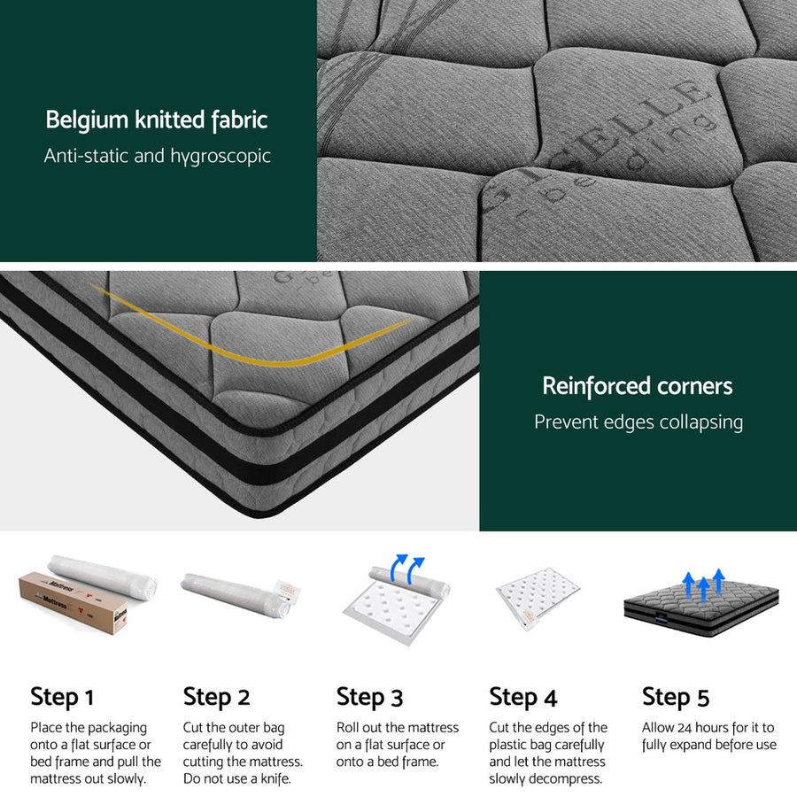 Giselle Bedding 31cm Mattress Euro Top King, image 7