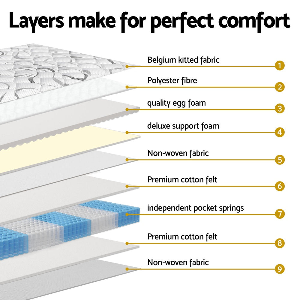 Giselle Bedding 30cm Mattress Medium Firm King