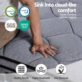 Giselle Bedding 34cm Double Mattress Hybrid, Pocket Spring Bed Mattress - Low Angle