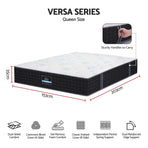 Giselle Queen Reversible Spring Mattress Cashmere Cover Gel Foam Firm 35cm