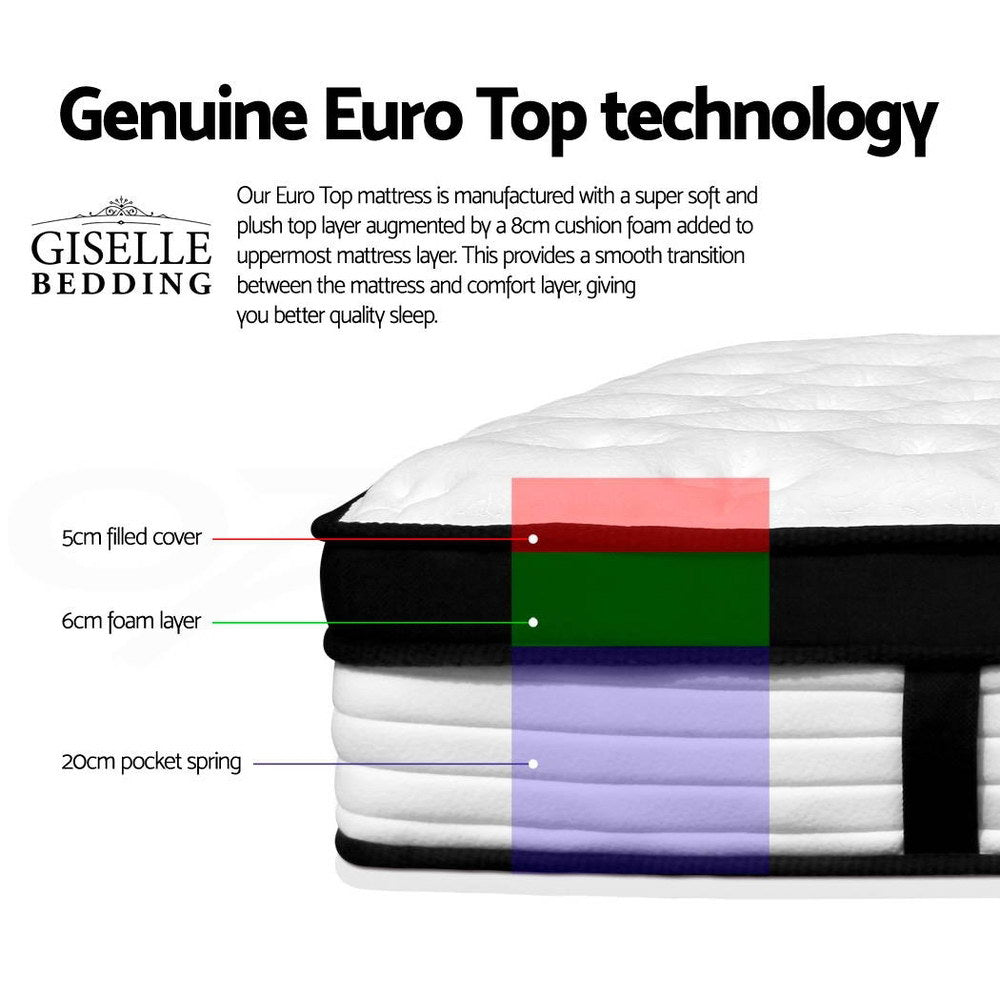 Giselle Bedding 30cm Mattress Medium Firm Double