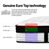 Giselle Bedding 30cm Mattress Medium Firm Double - Side View
